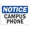 Signmission Safety Sign, OSHA Notice, 18" Height, Aluminum, Campus Phone Sign, Landscape OS-NS-A-1824-L-10416 - alternate 1